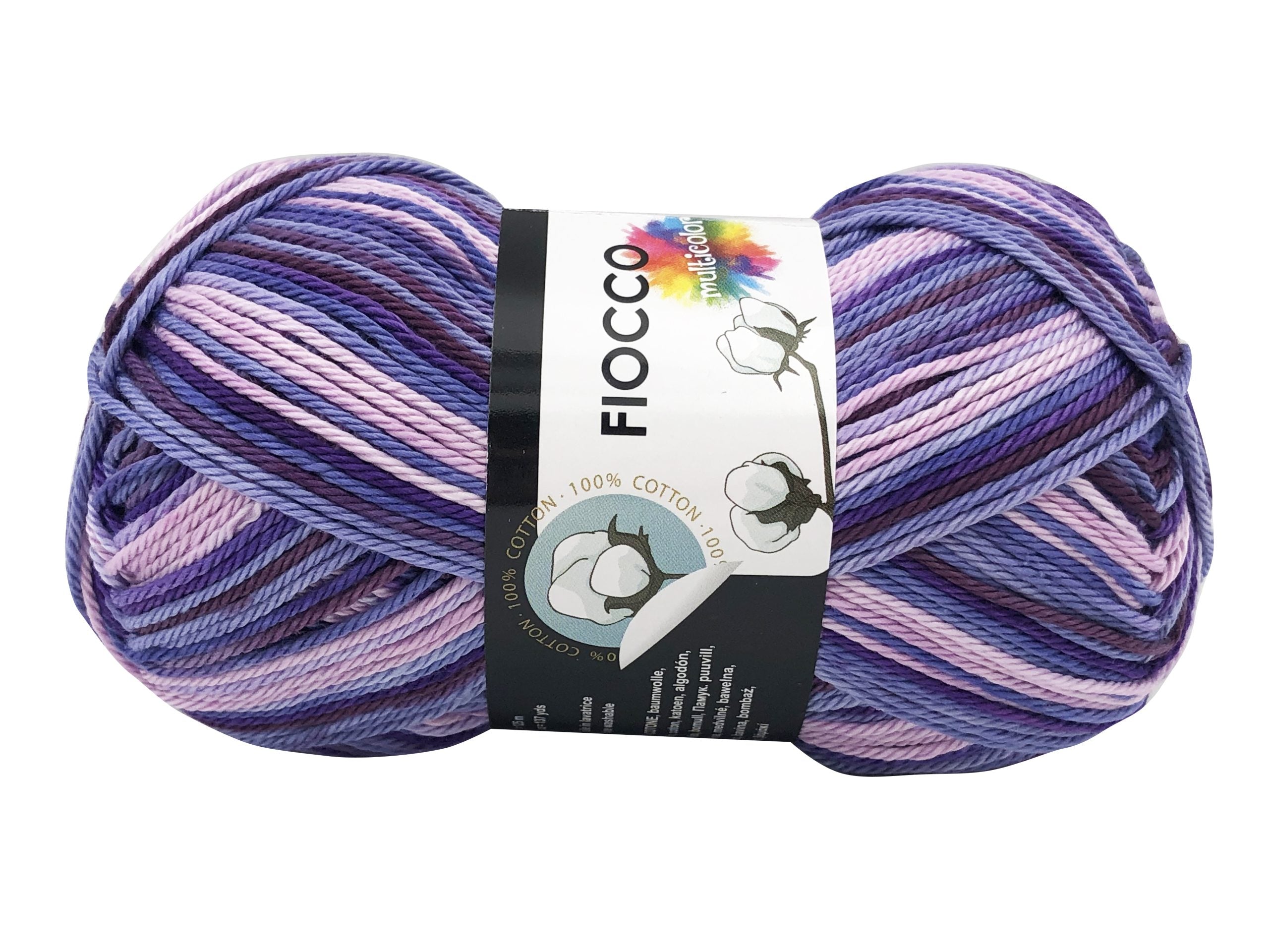 Cotone fiocco multicolor. Gomitolo